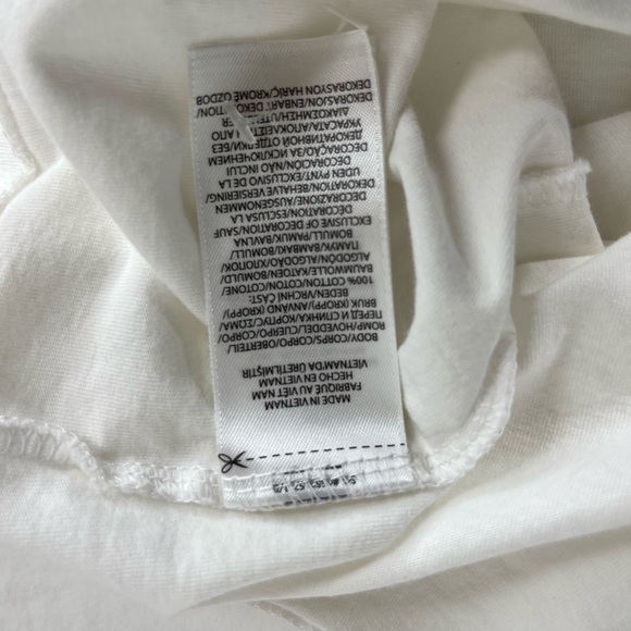 Polo by Ralph Lauren Mens Size Large White V-Neck Short Sleeve T-Shirt Navy Pony - Picture 8 of 9